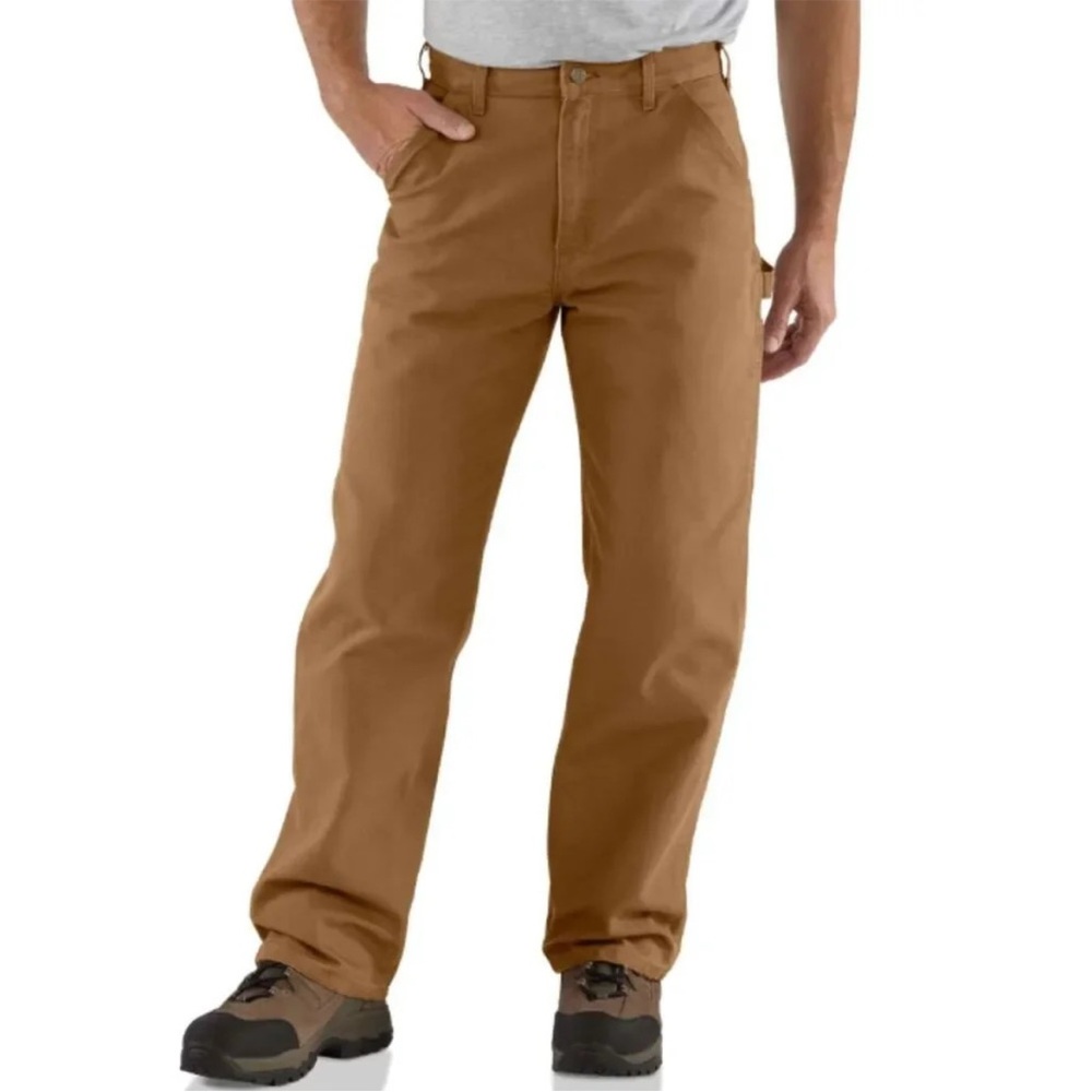 Carhartt Mens Loose Fit Washed Duck Utility Work Pant Brown Size 44x36 NWT